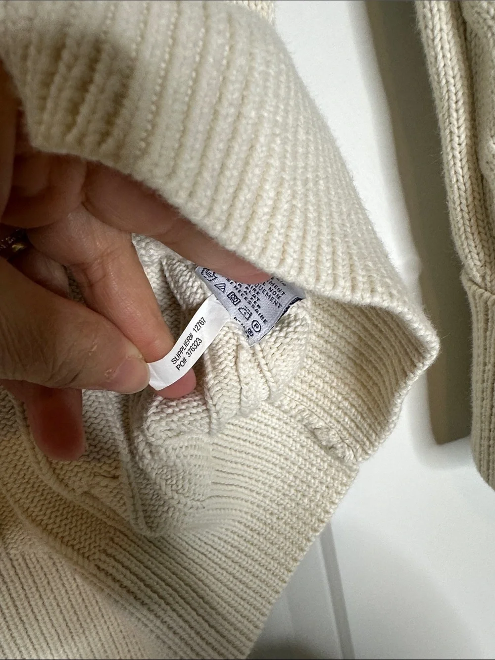 Vintage 2000 Ralph Lauren Sport Small Logo Cable Rope Cotton Turtleneck SzSmall - Picture 5 of 6